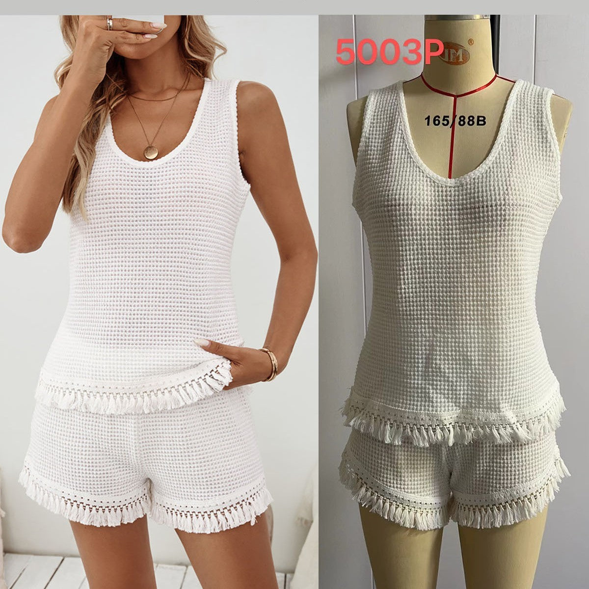 Plus Size Vest Shorts Casual Suit